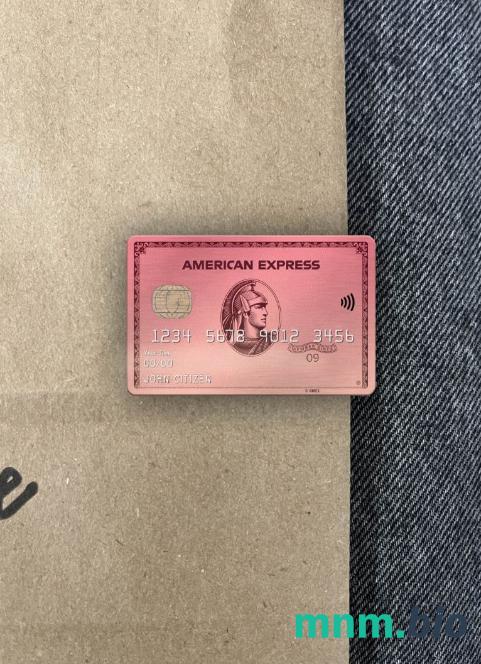 USA Capital One bank AMEX rose gold card wygląd fotograficzny skan PSD + zdjęcie